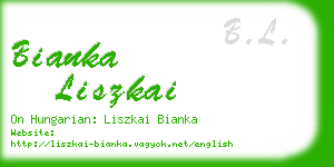 bianka liszkai business card